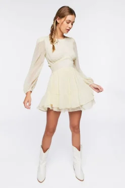 Clip Dot Cutout Mini Dress