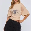 Clip Dot Tiered Mini Skirt