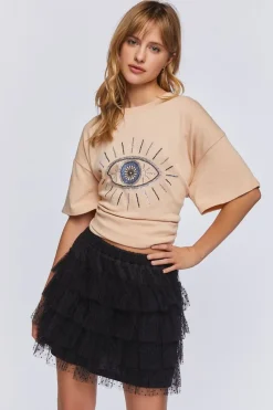 Clip Dot Tiered Mini Skirt