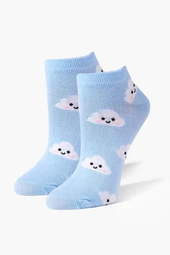 Cloud Print Ankle Socks