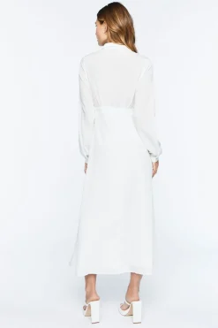 Collared Wrap Maxi Dress