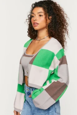 Colorblock Cardigan Sweater