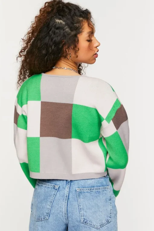 Colorblock Cardigan Sweater