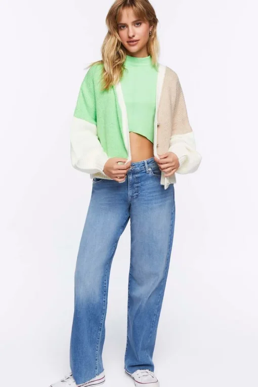 Colorblock Cardigan Sweater