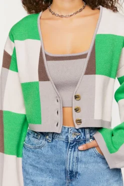 Colorblock Cardigan Sweater