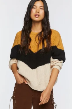 Colorblock Chevron Sweater