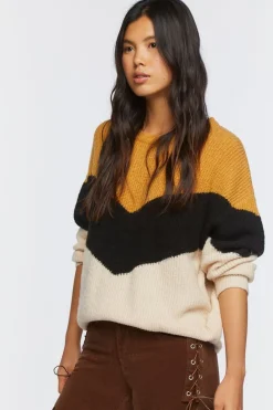 Colorblock Chevron Sweater