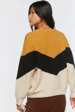 Colorblock Chevron Sweater