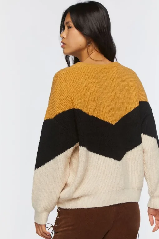 Colorblock Chevron Sweater