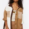 Colorblock Corduroy Shacket