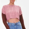 Colorblock Cropped Sweater
