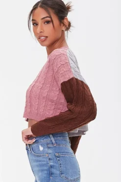 Colorblock Cropped Sweater