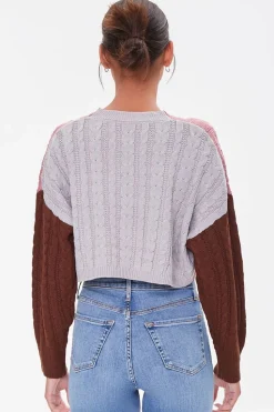 Colorblock Cropped Sweater