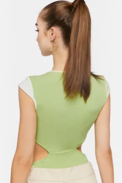 Colorblock Cutout Bodysuit