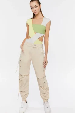 Colorblock Cutout Bodysuit