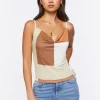 Colorblock Draped Cowl Cami