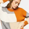 Colorblock Drop-Sleeve Sweater