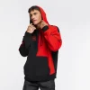 Colorblock Graphic Embroidered Hoodie