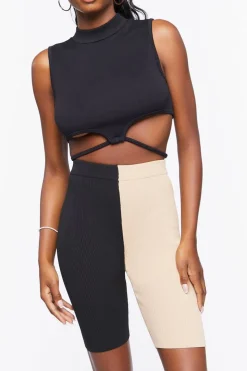 Colorblock High-Rise Biker Shorts