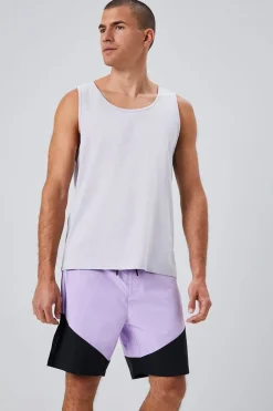 Colorblock Lace-Up Swim Trunks