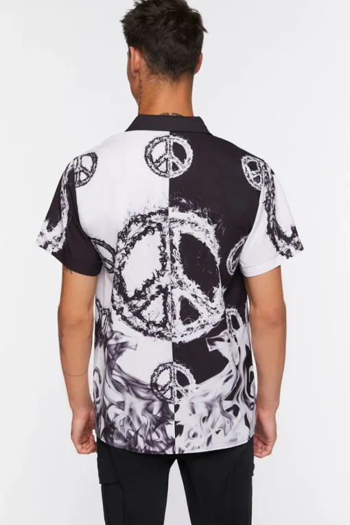 Colorblock Peace Sign Shirt