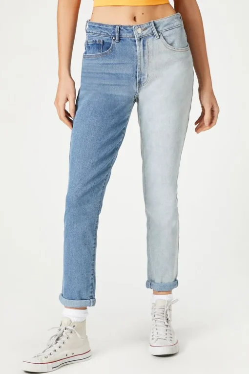 Colorblock Skinny Jeans