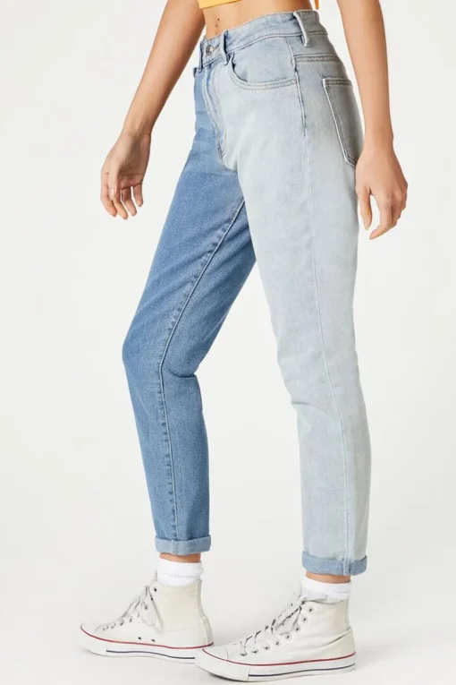 Colorblock Skinny Jeans