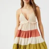 Colorblock Tiered Cami Mini Dress