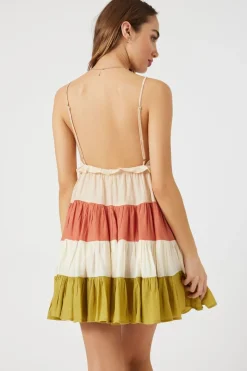 Colorblock Tiered Cami Mini Dress