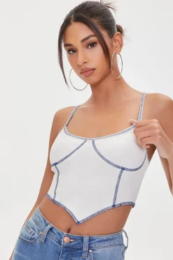 Contrast Trim Cropped Cami