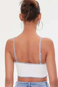 Contrast Trim Cropped Cami