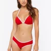 Contrast-Trim Hipster Bikini Bottoms