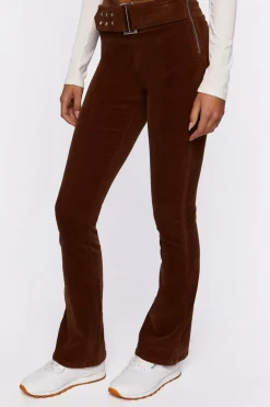 Corduroy Belted Flare Pants