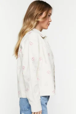 Corduroy Butterfly Trucker Jacket