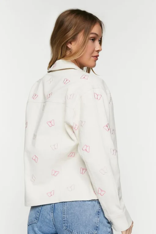 Corduroy Butterfly Trucker Jacket