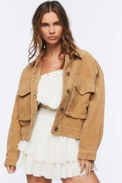 Corduroy Button-Front Jacket