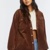 Corduroy Button-Front Shacket