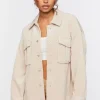 Corduroy Button-Front Shacket