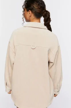 Corduroy Button-Front Shacket