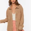 Corduroy Dolphin-Hem Shacket