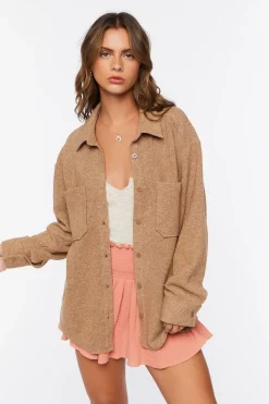 Corduroy Dolphin-Hem Shacket