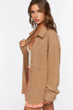 Corduroy Dolphin-Hem Shacket