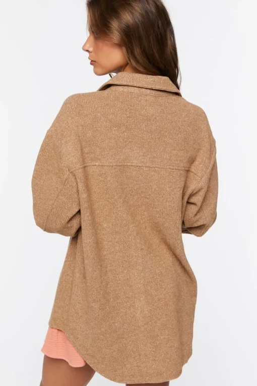 Corduroy Dolphin-Hem Shacket