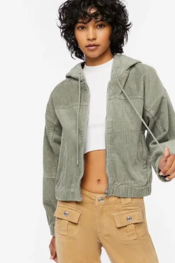Corduroy Hooded Jacket