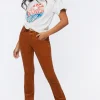 Corduroy Mid-Rise Bootcut Pants