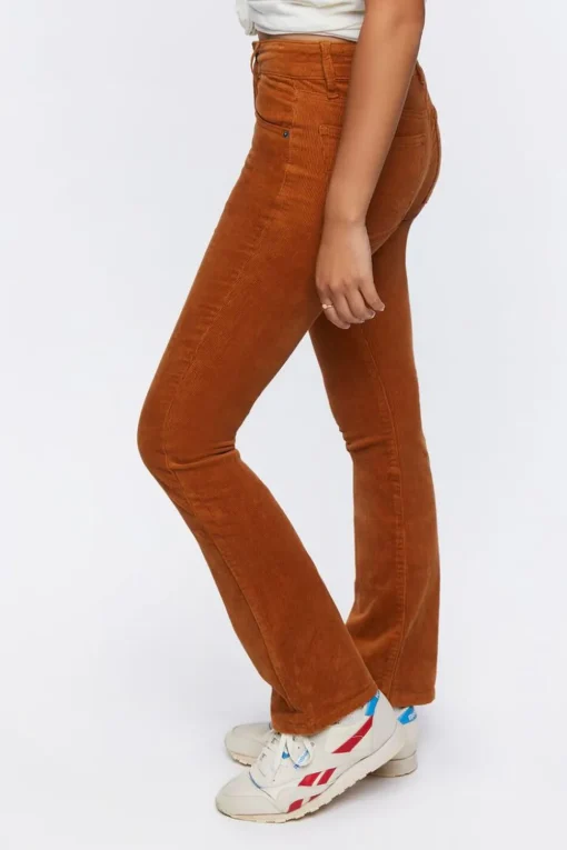 Corduroy Mid-Rise Bootcut Pants