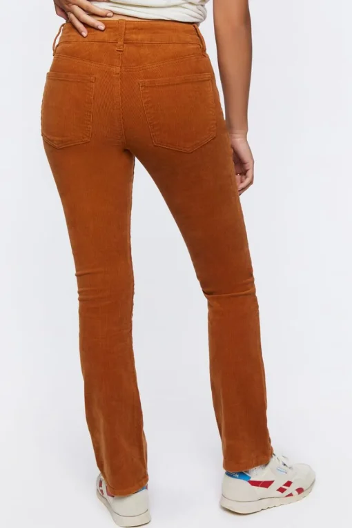 Corduroy Mid-Rise Bootcut Pants