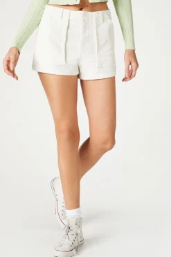 Corduroy Mid-Rise Shorts