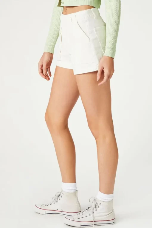 Corduroy Mid-Rise Shorts
