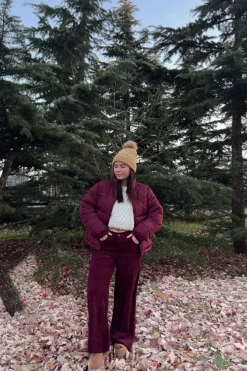 Corduroy Wide-Leg Pants